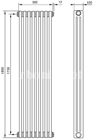 �������� �������� Arbonia 3180/08 N12 3/4 3-��������� RAL 9016