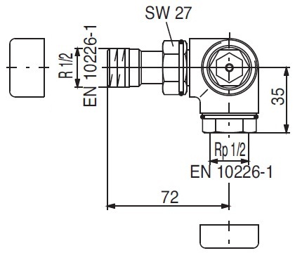 Oventrop ������������ "E" ������� ���������� ������, ���� 1/2 art 1163453