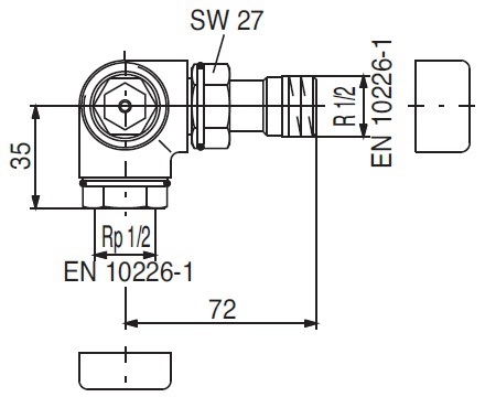 Oventrop ������������ "E" ������� ���������� �����, ����� 1/2 art 1163452